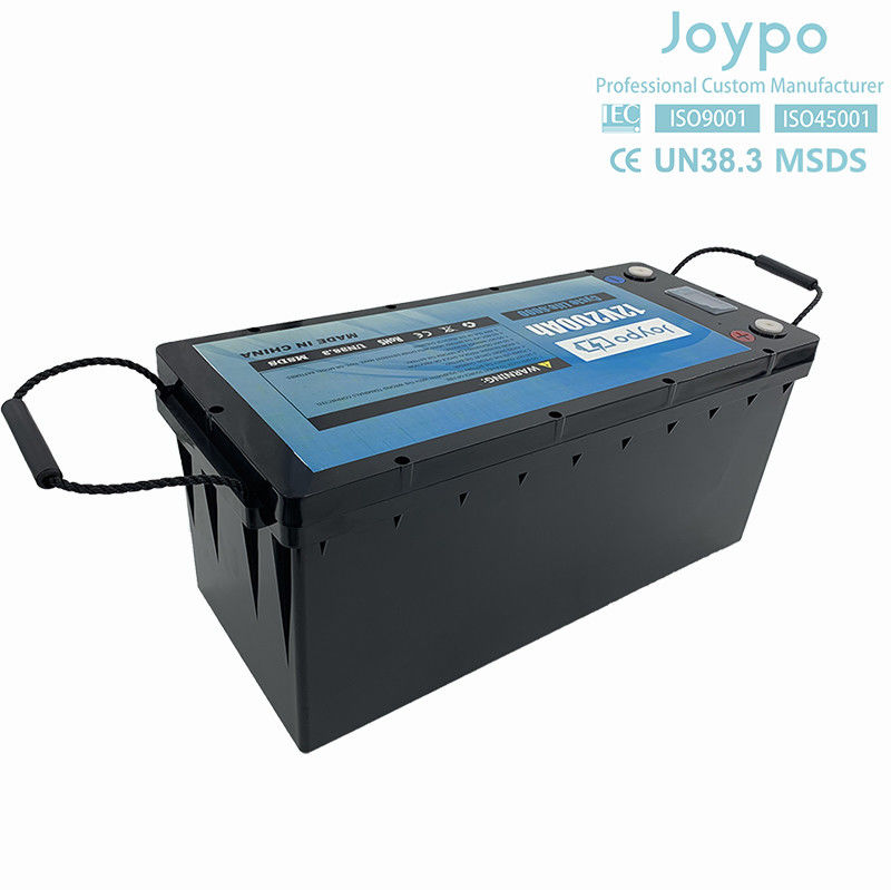 Bateria de lítio de RV de grande capacidade 12V 200Ah Deep Cycle Battery Pack para caravana