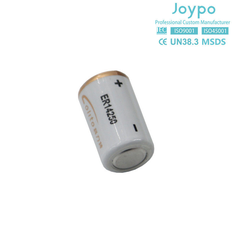 Tipo espiral 1/2AA ER14250M Bateria de lítio 3.6V 1000mAh Bateria de cloreto de lítio tionil