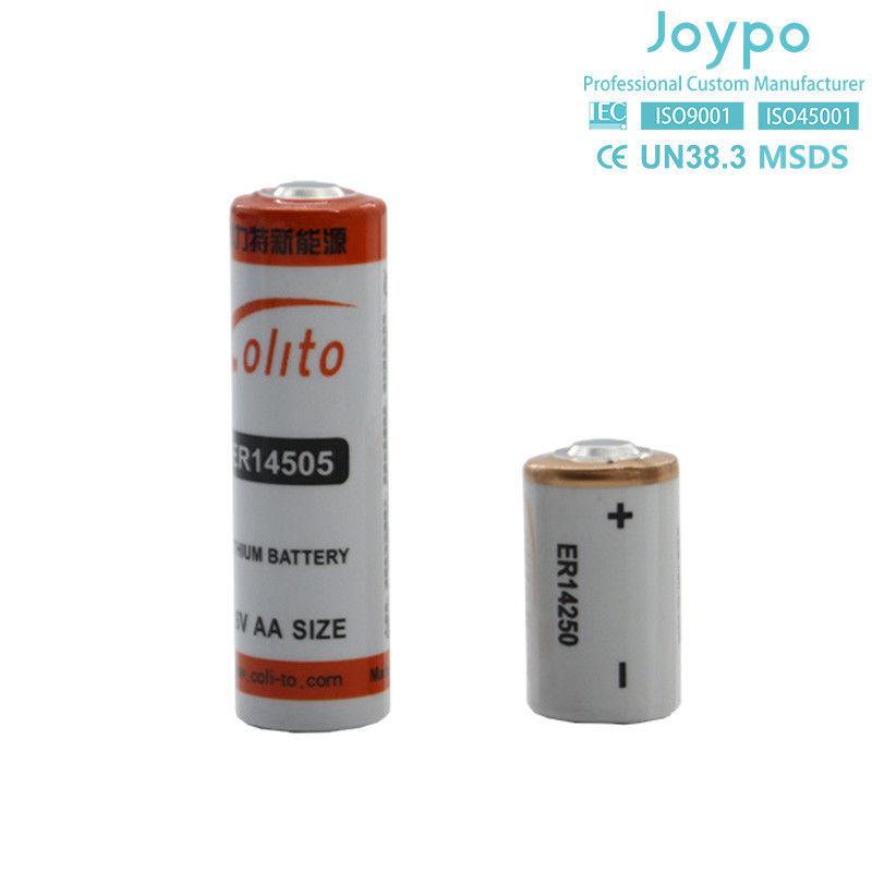 Bateria de lítio descartável ER14250 3.6V 1.2Ah Célula de lítio para medidor de eletricidade