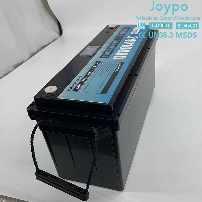 100Ah 200Ah Bateria de íons de lítio LiFePO4 Bateria de ciclo profundo de 24 volts para caravanistas