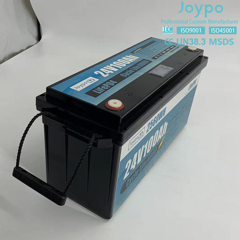 100Ah 200Ah Bateria de íons de lítio LiFePO4 Bateria de ciclo profundo de 24 volts para caravanistas
