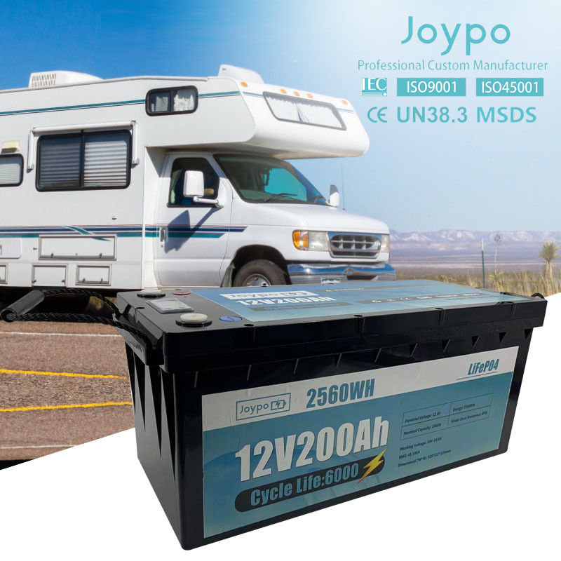 Ciclo profundo Bateria LiFePO4 12V 24V 200Ah Para RV Solar Camping Cabine Marine
