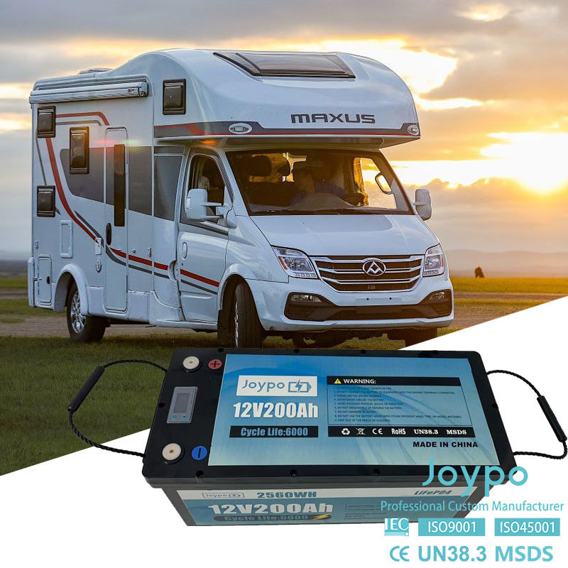 Bateria de lítio de 12 volts RV recarregável de ciclo profundo Bateria de íons de lítio para motor home