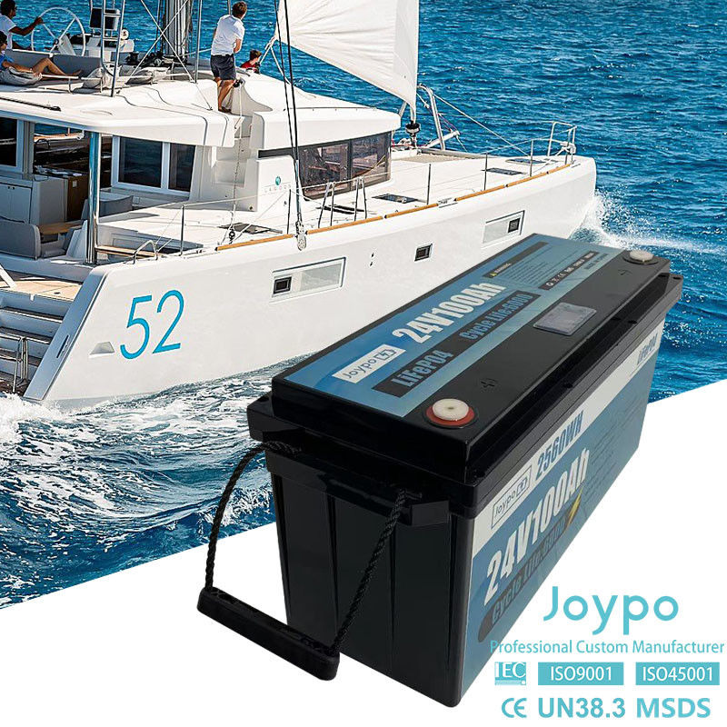 Bluetooth Opcional 24V Bateria de barco marinho Ciclo profundo para eficiência do motor de trolling