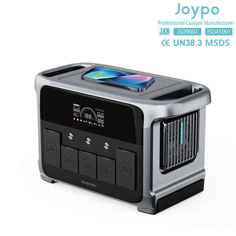 Bateria portátil de íons de lítio 1200W Energia solar para festas ao ar livre e acampamento