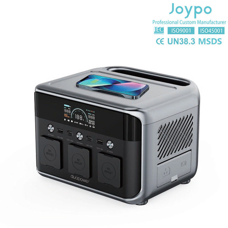Fornecedor de energia solar portátil de 600W com várias portas de carregamento e luz LED para acampar no fim de semana