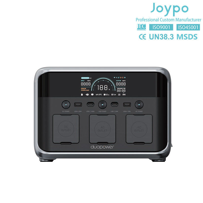 Gerador de eletricidade portátil de recarga rápida Joypo 600W 481Wh com várias portas