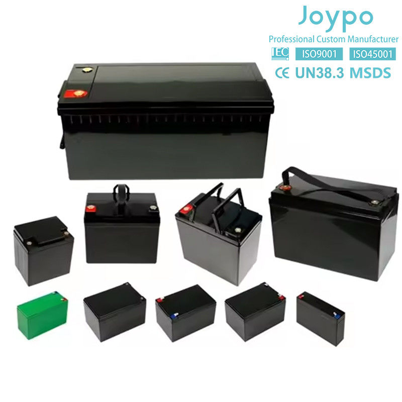 Joypo 12V Bateria de Lítio Ferro Fosfato Suporte Conexão Serial para RV e Marine