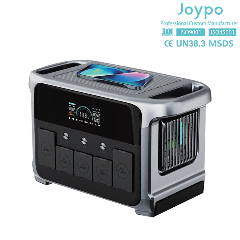 Gerador de energia solar portátil de 1200W de carregamento sem fio com baterias de lítio ferro fosfato