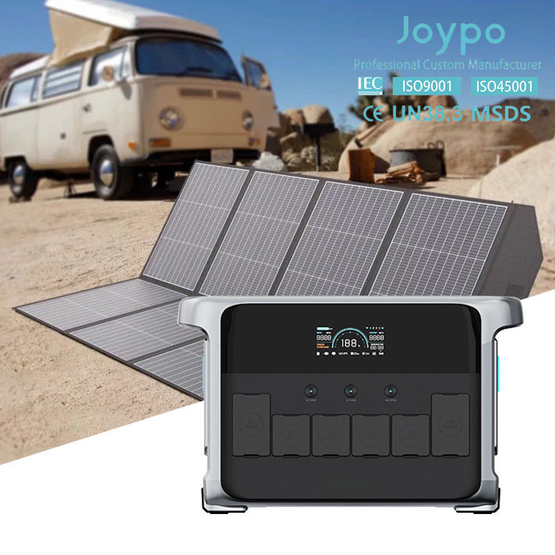 2400W gerador solar central de energia portátil com painéis solares para uso doméstico de emergência