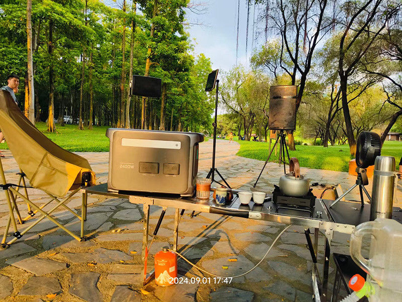 LiFePO4 Bateria 2400W Sistema de alimentação UPS 2kva 110V 220V Gerador solar para habitação silenciosa