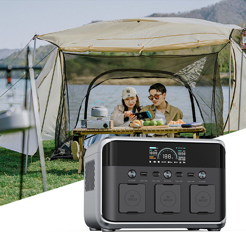 Fornecedor de energia solar portátil de 600W com várias portas de carregamento e luz LED para acampar no fim de semana