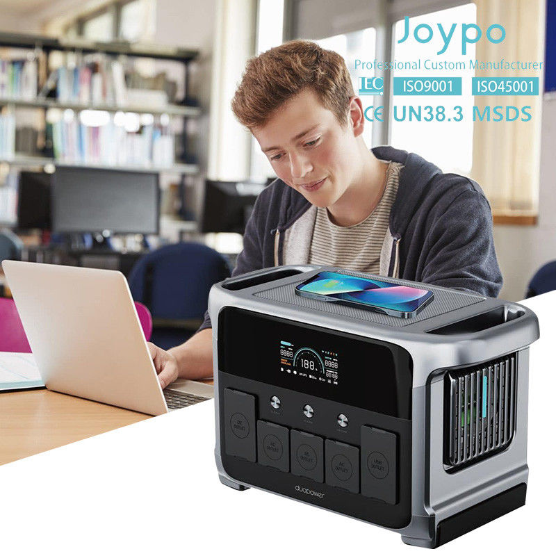 Sistema de backup solar de bateria portátil com monitor e controle APP 1152Wh 45Ah 25.6V